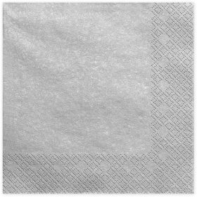PARTYDECO Servietten 33x33cm SP33-1-018ME silber 20 Stück