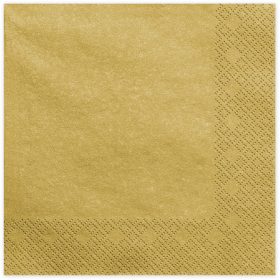 PARTYDECO Servietten 33x33cm SP33-1-019ME gold 20 Stück
