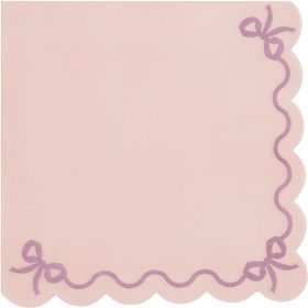 PARTYDECO Servietten Rüschen 33x33cm SP33-87-081J rosa 12 Stück