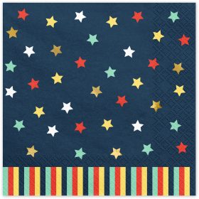 PARTYDECO Servietten 33x33cm SP33-93 Sternen 12 Stück