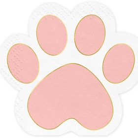 PARTYDECO Servietten 15.5x14.5cm SPK38 Katzenpfoten 12 Stück