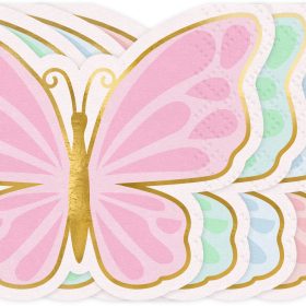 PARTYDECO Servietten 16x12cm SPK39 Schmetterling 12 Stück