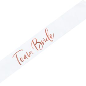PARTYDECO Schärpe 75cm SWP7-008 Team Bride weiss