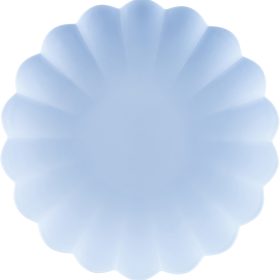 PARTYDECO Teller Rüsche 22cm TPL1-011 hellblau 4 Stück