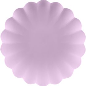 PARTYDECO Teller Rüsche 22cm TPL1-014 lila 4 Stück