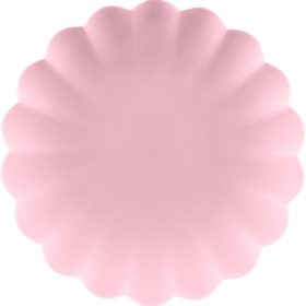 PARTYDECO Teller Rüsche 22cm TPL1-081 rosa 4 Stück