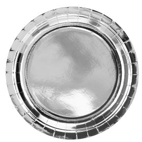 PARTYDECO Teller 23cm TPP36-018ME silber 6 Stück