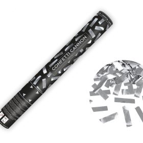 PARTYDECO Konfettikanone 40cm TUKM40-018 silber