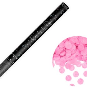 PARTYDECO Konfettikanone 60cm TUKR60-081 Ready to pop rosa