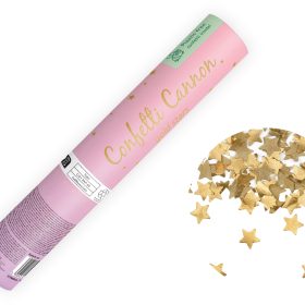PARTYDECO Konfettikanone 20cm TUKSU20-019 goldene Sterne