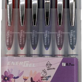 PENTEL Rollerball EnerGel 0.7mm BL77-6FL Flora Set 6 Stück