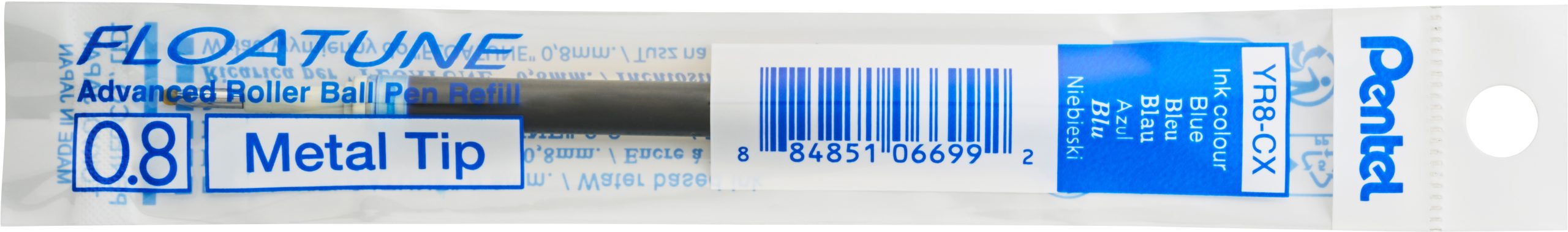 PENTEL-YR8-CX-0884851066992 PENTEL Nachfüllmine FLOATUNE 0.4mm YR8-CX blau – Bild 1