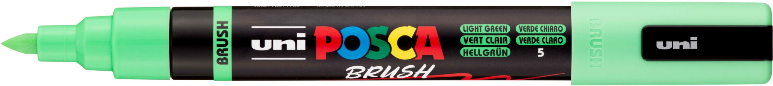 POSCA-PC-5BRL.GREE-4902778311769 POSCA Brush Marker 1-4mm PC-5BRL.GREE hellgrün – Bild 1
