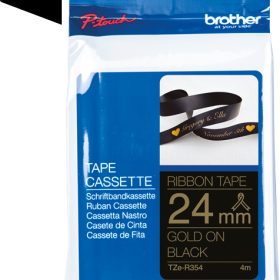 PTOUCH Band schwarz/gold TZE-R354 Tze Geräte 24mm