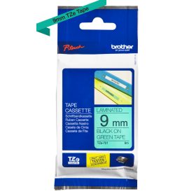 PTOUCH Band, laminiert schwarz/grün TZe-721 PT-1280VP 9 mm