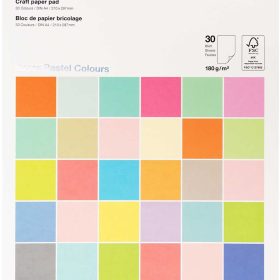 RICO DESIGN Bastelblock A4 0 Super Pastel 180g, 30 Blatt