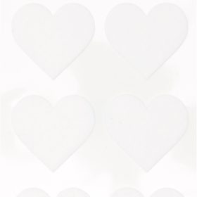 RICO DESIGN Filzsticker Herzen, gross 08792.71.61 weiss 6 Stück