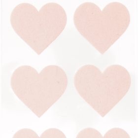 RICO DESIGN Filzsticker Herzen, gross 08792.71.62 puder 6 Stück