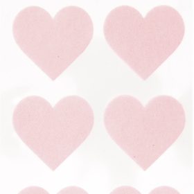 RICO DESIGN Filzsticker Herzen, gross 08792.71.63 rosa 6 Stück