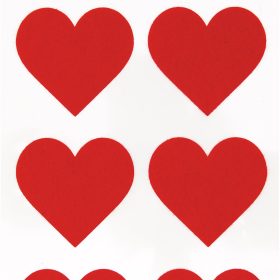 RICO DESIGN Filzsticker Herzen, gross 08792.71.64 rot 6 Stück