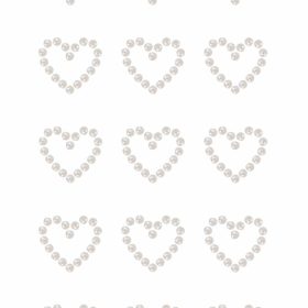 RICO DESIGN Perlensticker Herzen 08792.75.40 weiss, 15 Stück