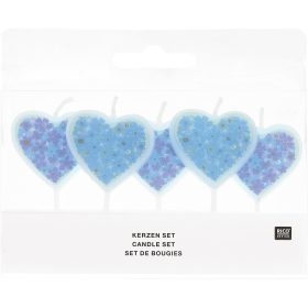 RICO DESIGN Geburtstagskerzen 400888 Vergissmeinnicht 5 Stück