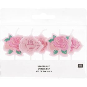 RICO DESIGN Geburtstagskerzen 400889 Rosen 5 Stück