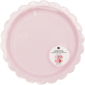 RICO DESIGN Pappteller 23cm 401000 Rosa Mix 8 Stück