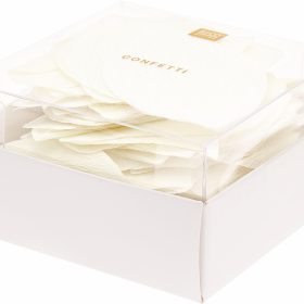 RICO DESIGN Konfetti Rosenblätter 20g 401040 Krepp, weiss 45x75mm