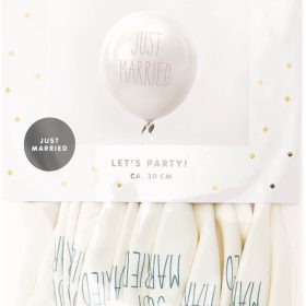 RICO DESIGN Luftballons 30cm 81001.00.05 Just Married 12 Stück