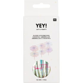 RICO DESIGN Dekoschirmchen 8.3x10cm 81004.00.17 transparent 12 Stück