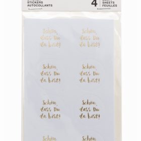 RICO DESIGN Sticker Schoen dass du 99001.22.12 weiss 32 Stück
