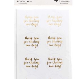 RICO DESIGN Sticker Thank you 99001.22.14 weiss 32 Stück