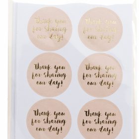 RICO DESIGN Sticker Thank you 99001.22.15 puder 32 Stück