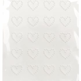 RICO DESIGN Perlensticker Herzen S 99001.22.51 weiss 28 Stück