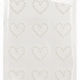 RICO DESIGN Perlensticker Herzen M 99001.22.52 weiss 15 Stück