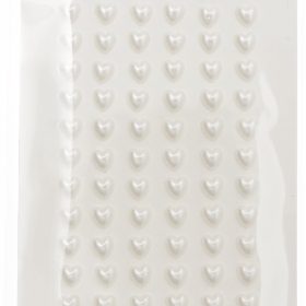 RICO DESIGN Perlensticker Herzen 99001.22.54 weiss 84 Stück