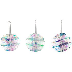 RICO DESIGN Wabenpapier 7cm 99001.69.03 irisierend 3 Stück