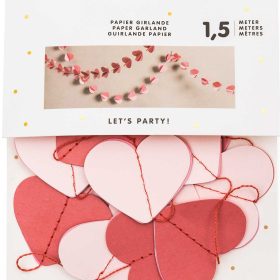 RICO DESIGN Girlande Herzen 1.5m 99001.71.37 rot