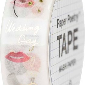 RICO DESIGN Washi Tape Hochzeit 99001.77.02 weiss 15mmx10m