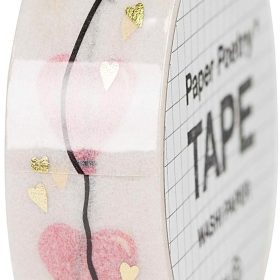 RICO DESIGN Washi Tape Herzluftballon 99001.77.04 gold 15mmx10m