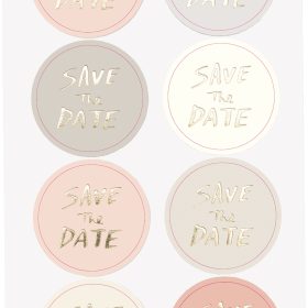 RICO DESIGN Sticker Save the Date 99001.77.10 puder, 32 Stück