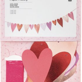 RICO DESIGN Girlande Herzen 3m 99001.78.11 farbig