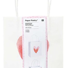 RICO DESIGN Papiertüte Herzen 99001.78.20 18x21cm, 2 Stück