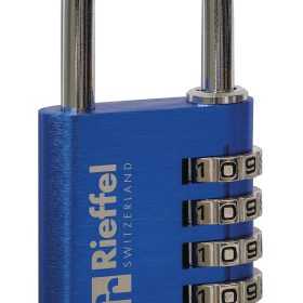 RIEFFEL SWITZERLAND Vorhängeschloss Nr. 22/40 A20745 blau, mit Zahlenschloss
