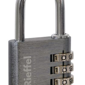 RIEFFEL SWITZERLAND Vorhängeschloss Nr. 22/40 A20746 grau, mit Zahlenschloss