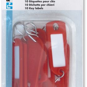 RIEFFEL SWITZERLAND Schlüssel-Anhänger A20971 rot 10 Stück