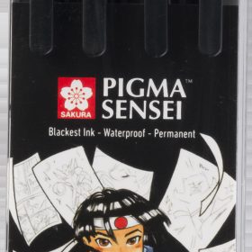 SAKURA Fineliner Pigma Sensei 0.3-1mm POPIGSEN4 Manga-Set 4 Stück