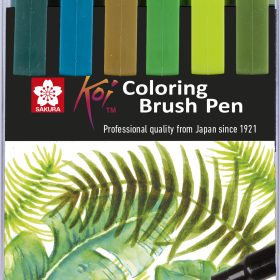 SAKURA Brush Pen Koi POXBR6D Botanical Set 6 Stück