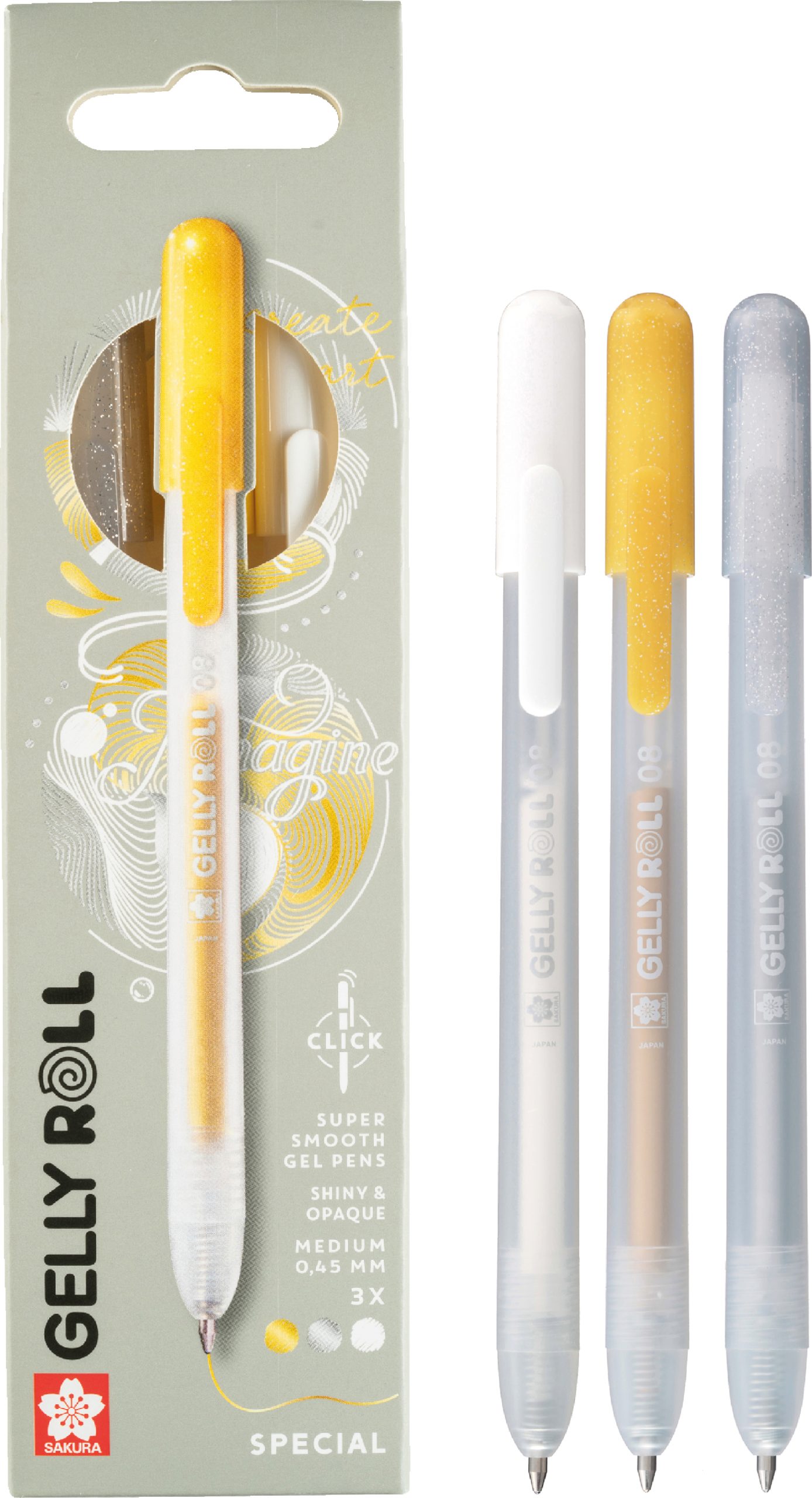 SAKURA-PXGBRAMIX3A-8712079543303 SAKURA Gelly Roll 0.8mm PXGBRAMIX3A Special, ass. 3 Stück – Bild 1